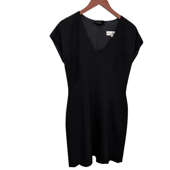 Vintage Sz 8 James Purcell Silk Black Mini 90's Formal Cocktail Event Dress - Picture 1 of 9